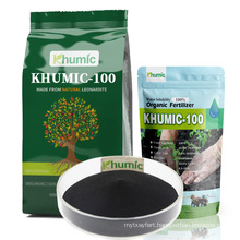 KHUMIC-100 K humate humic acid organic fertilizer 100% water soluble shiny powder potassium humate